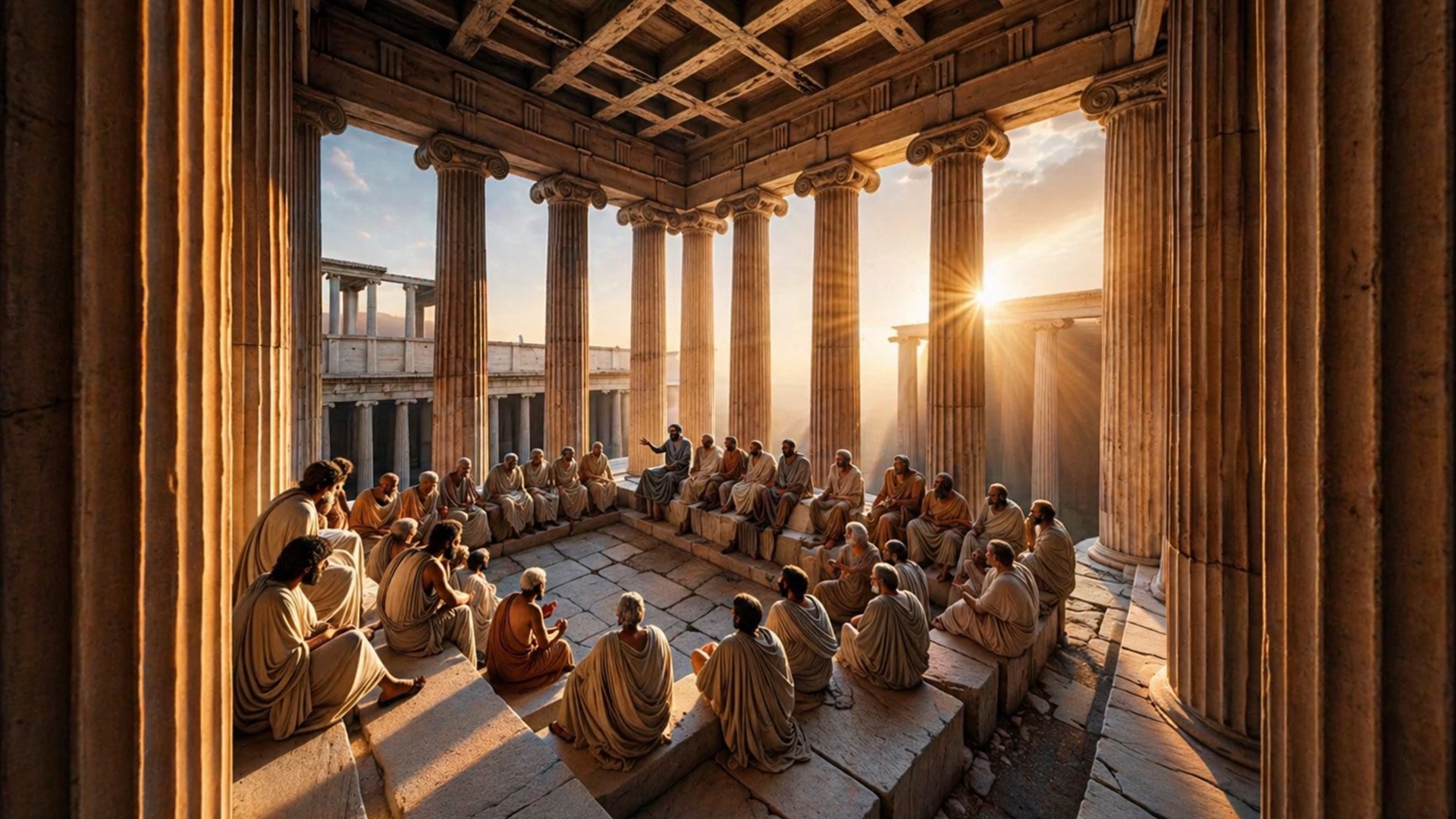 slice_fullHD_0000s_0003_DALL·E 2023-10-16 08.04.25 - Photography of a gathering of ancient stoics in the stoa. The setti